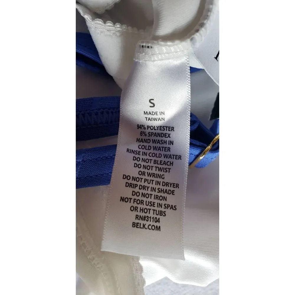 KIM ROGERS BLUE TANKINI TOP NWT SIZE SMALL - Picture 4 of 5